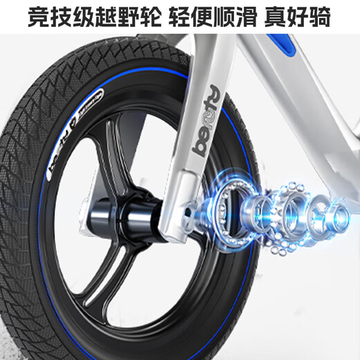 巴比特儿童平衡车新款1一2一3一6岁无脚踏自行车宝宝滑行滑步车学步入门 太空银强塑轮+支架+护具+打气筒 12寸（适合2-6岁身高85-120cm）