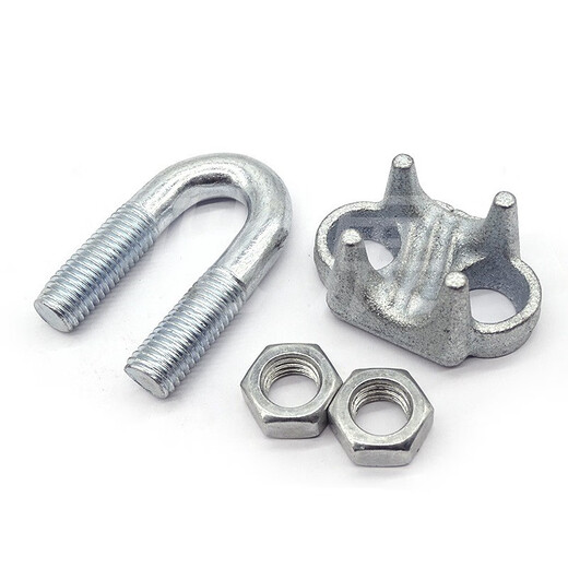 CLCEY wire rope lock buckle self-lock buckle clamp buckle national standard galvanized cat claw U-shaped clamp bag M615 M12250 galvanized national standard