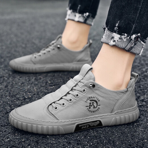 Wuken-Leinwandschuhe Herrenschuhe Frühling Neues atmungsaktives Sport und Freizeitbrettschuhe Trendy Herren alter Peking-Stoffschuhe Männer FH-Qianmu-X718 Black 41