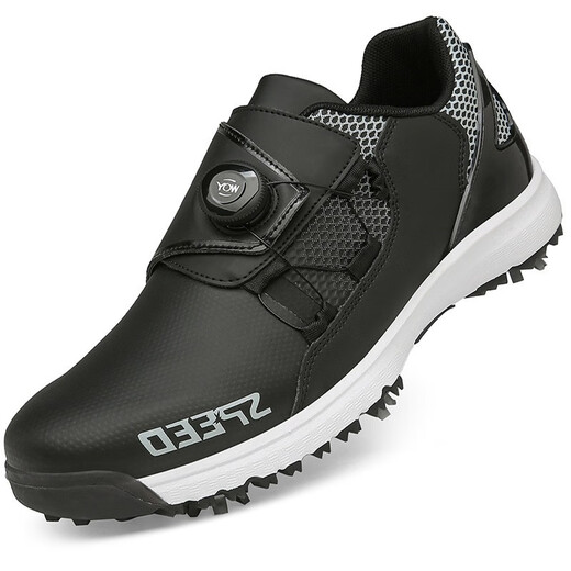 
Golf shoes with cabinet men and women same style shoes breathable automatic rotating lace-up casual shoes couples fixed 888A-white nailed 36