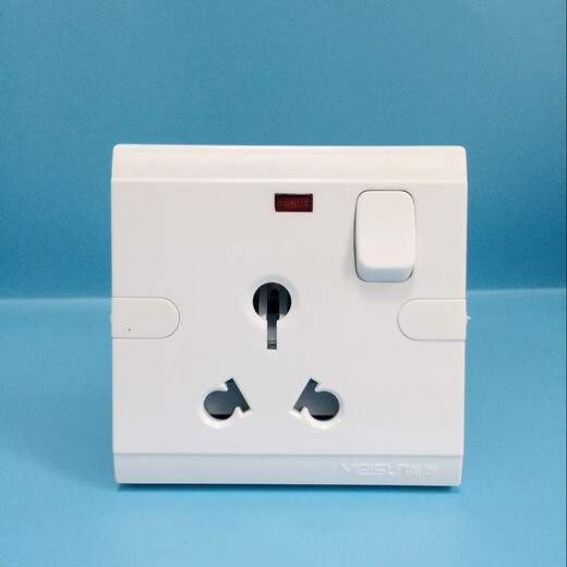 Meishang switch socket type 86 16A three-plug three-round socket high-power 16A air conditioning socket concealed