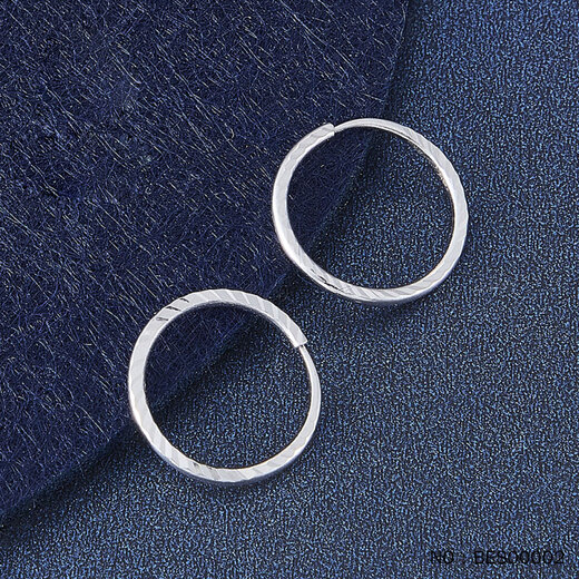 Haibaolou PT950 platinum earrings, platinum earrings with side embroidery earrings, embroidered earrings 1.2g pair