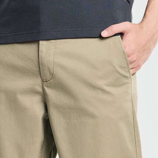 Bailando con el lobo [algodón helado/absorbente de sudor y transpirable] Verano versátil que desplaza pantalones cortos delgados 701 caqui 33