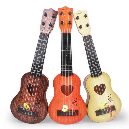 Viele Kinder für kleine Gitarre IT-Spielzeug können gespielt und simuliert mittelgroße Ukulele-Musikinstrumente Musik für Anfänger Internet Celebrity Gitarre [Bekannter Holzfarbe] 44cm