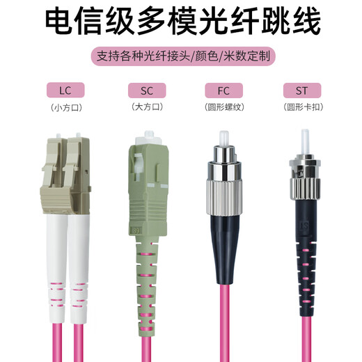 UPlian OM4 10,000 Gigabit Multimode Fiber Optical Jumper LC-LC Engineering Telecommunications Grade Dual-core LC Pig fiber 25G Switch Optical Fiber Module Connection Line Optical Brazing Line OM4 Multimode Dual-core LC-LC 3 meters