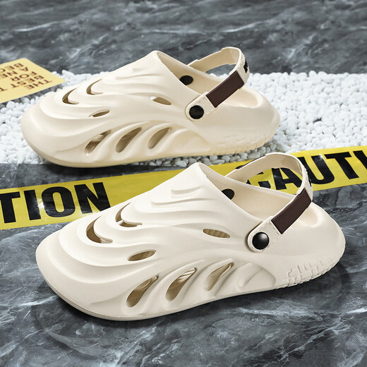 Katile crocodile hole shoes men summer sandals stymph beach shoes dual-purpose sandals men 1564 khaki 42-43