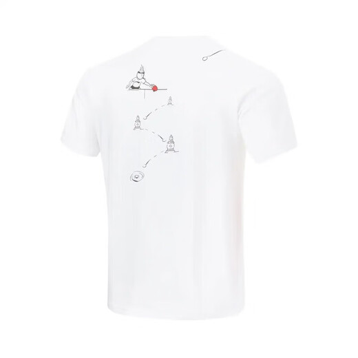 Li ning und Sun Yingsha gleiche Style Kulturhemd ma langes kurzärmeliges Training T-Shirt National Team Tisch Tennis Uniform Sportbekleidung ATST673-1 Weißer Durchbruch Preis l