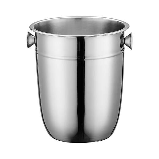 Renjuyi thickened double-layer stainless steel ice bucket KTV bar champagne bucket commercial ice cube bucket creative beer red wine bucket double-layer Western-style champagne bucket
