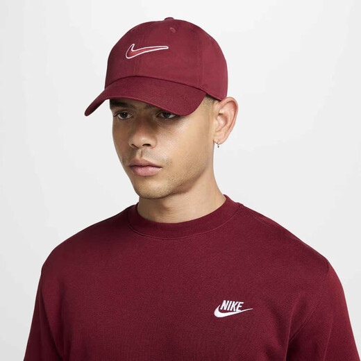 耐克（Nike）帽子男帽女帽 2023新款运动帽鸭舌帽户外遮阳帽时尚休闲帽棒球帽 FB5369-677/队红 L/26-28厘米/42-46码