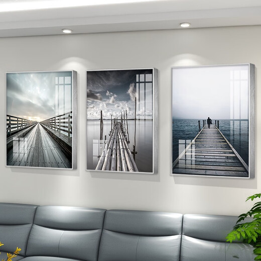 Pinturas de decoración de paisajes simples y hermosas modernas, sofás de la sala de estar Pinturas colgantes de pared, luz de lujo de luz nórdica, TXMG12858 40*60 Adecuado para paredes de aproximadamente 2.5 metros, elegante negro 3 3