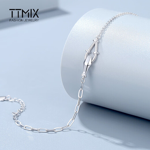 TTMIX snake bracelet platinum pt950 women's platinum temperament bracelet birthday gift for girlfriend 2.9-3.1g 16+2cm