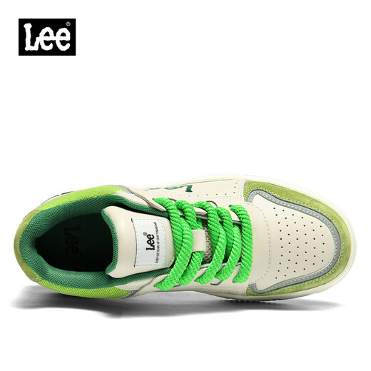 Lee casual shoes for men 2025 autumn casual sports sneakers for men thick sole heightening bread shoes for men green 40