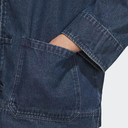 Adidas Clover Jacke Herren- und Frauen 2025 Sommer neuer chinesischer Stil gepaarte Denim Sport Lose Jacke JY8275 JZ9928/Denim Blue/gepaarte xs