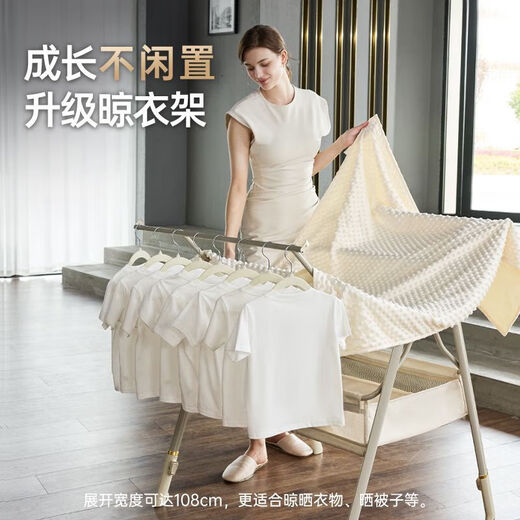 Hagaday婴儿尿布台宝宝多功能护理换尿布新生儿洗浴婴儿床 无置物篮 卡其奶咖