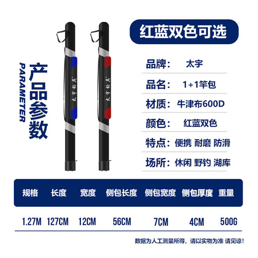 Taiyu Oxford cloth fishing gear bag double layer lightweight portable thickened base portable reinforced multi-functional fishing bag rod bag