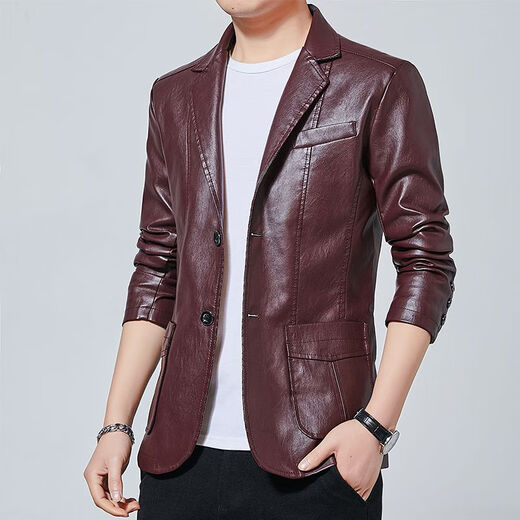Chaqueta de cuero para hombres yimuqi 2024 Nuevo chaqueta para hombres de alta gama Spring y chaqueta de cuero de otoño al estilo coreano MotorcLe de solapa de moda 691 Black M