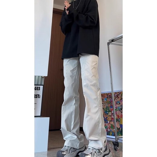 
7 best products casual pants for men summer American high street trend functional style outdoor work clothes loose straight long pants for men CLF-A723 black XL