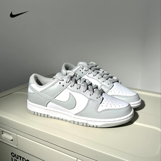 Nike (Nike) Dunk Low Retro Herren weiße graue Turnschuhe Retro-Schuhe DD1391-103 Grau Weiß 41