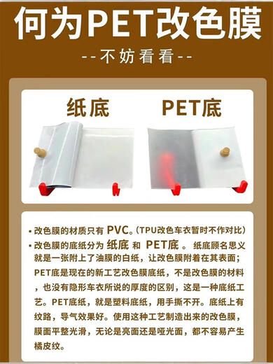 Film partner car full car film pet liquid metal silver full car film color changing film gentian red car clothing paint protective film PET color changing film only +200