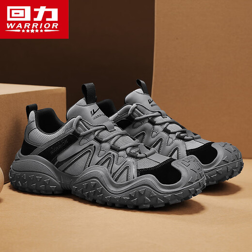 Warrior Dad Schuhe Männer vielseitige Gelegenheitsmänner Schuhe Sport Laufschuhe Männer 3891 Grau/Schwarz 44