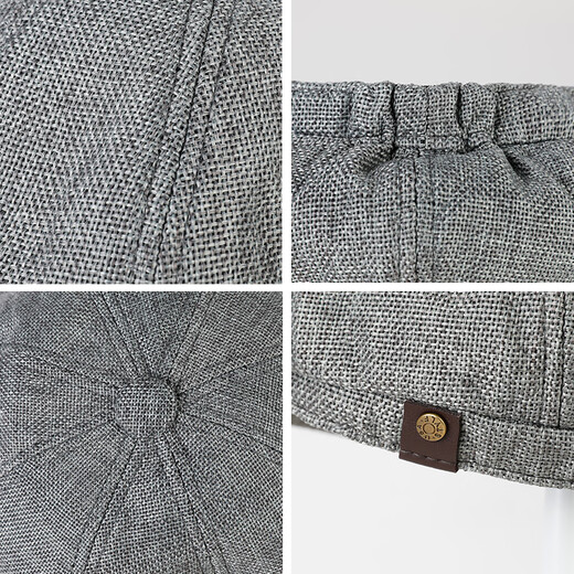 SOMUBAY hat men's spring and autumn beret middle-aged dad British retro progressive hat octagonal hat newsboy hat men's four-season hat black one size fits 56-61CM