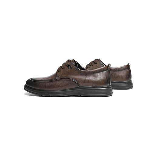 Red Dragonfly Casual Lederschuhe Herren 2025 Frühling neuer weicher Sohle komfortabler Schnür-up-Geschäft im mittleren Alter Daddy Schuhe WTA15052 Brown 44