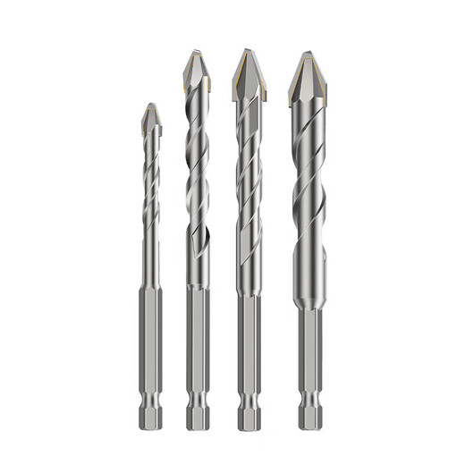 Super hard tilted head eccentric drill bit, special drill bit for drilling all-ceramic tiles, alloy triangular drill electric drill drilling rotor, eccentric drill super hard alloy 6mm trial set