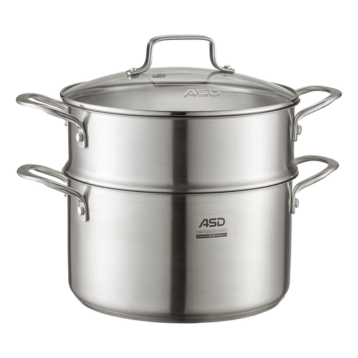 ASD small steamer soup pot uncoated 304 stainless steel thickened home kitchen multi-functional steamer cooking and stew integrated pot thickened 304 stainless steel soup steamer 24cm