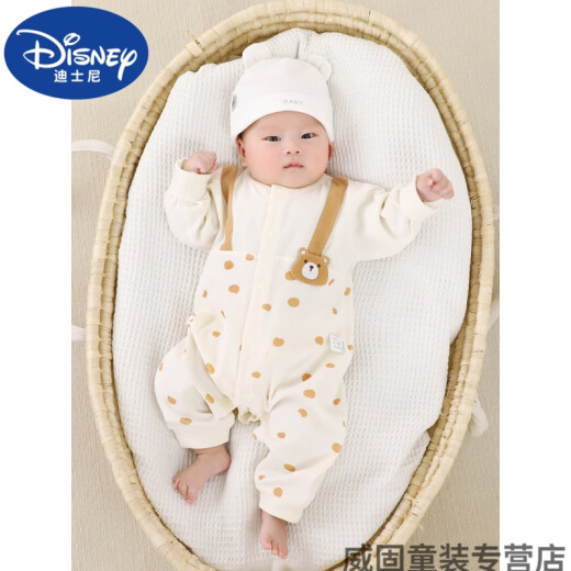 
Disney baby onesie spring and autumn cotton boneless baby harness long-sleeved crawling clothes for young children's bags newborn clothes 13583 [recommended indoor 20-27] 73cm 73 (recommended June to September 14-17 Jin [Jin equals 0.5 kg])