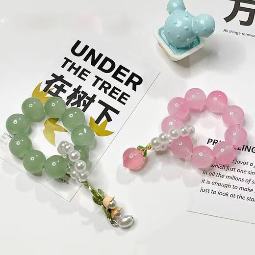 Little Red Book's same style peach finger twisted beads around the ring fairy peach blossom decompression niche design student beads orlan bell flower hand twisted beads