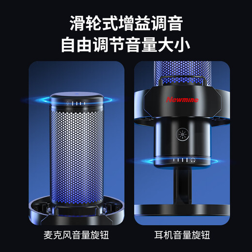 Newmine ZM09 Computer Microphone Professional Radio Microphone Game Noise Reduction Microphone Desktop Desktop USB Microphone Voice Live Karaoke Video Conference Dubbing Professional Condenser Microphone