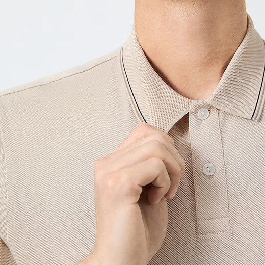 Qipai containing mulberry silk Qipai short-sleeved POLO shirt for men summer thin lapel top