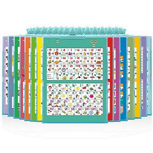 Kaikaijia Children's Day gift plus size children's e-book early education book for toddlers Chinese and English finger point reading baby 47 point reading wall book + 300 Tang poems