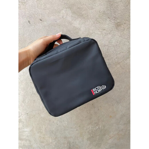 Biotherm Men's Frosted Toilet Bag Black Clutch Storage Bag Travel Portable Toiletries Bag