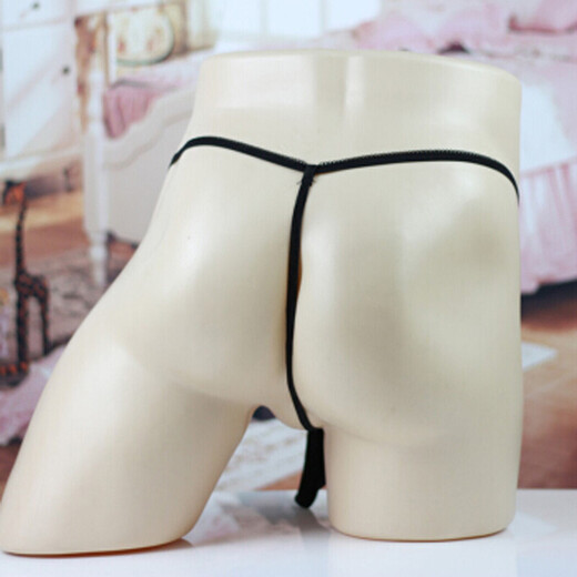 Long Night Sexy Men's Underwear Temptation Lace Transparent Large Size Black Open Uniform Thong Cosplay One-piece Three Black Mesh Transparent Iron Hoop G03