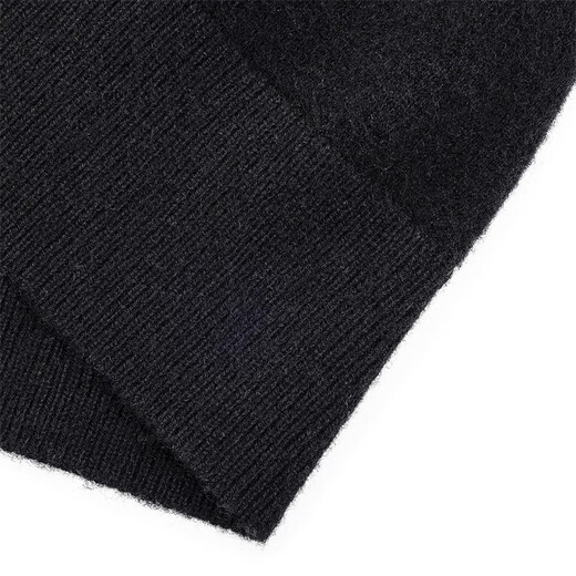 
Dancing with the wolf [100% wool] sweater for men autumn and winter fashion simple skin-friendly men's long-sleeved cardigan sweater 001 black M 170/88A