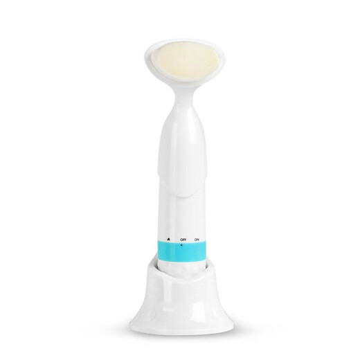 Instrumento de limpieza facial con masaje de vibración de doble efecto, limpiador de poros para eliminación de puntos negros, lavadora facial eléctrica, artefacto coreano, azul (cabezal de cepillo único)