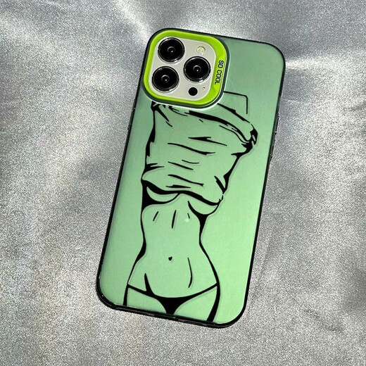 
OUGEMAN (OUGEMAN) is suitable for Apple 15 promax mobile phone case new iPhone 14 sense 13pro sexy girl 12 trendy brand 11 creation IMD-Purple-TDL line beauty A15934 iPhone 15