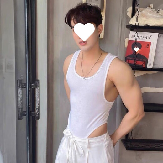男性2024新款性感透明角色扮演三点式男同男士专用自慰情趣内裤丁 白色-性感内裤男士丁字裤男生情 M(合适90-130斤