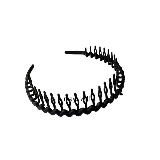 Jack Viney toothed anti-slip hair hoop for girls, rubber, hair removal, face washing, makeup fixing, broken hair artifact, hair color press 9274I black hair hoop