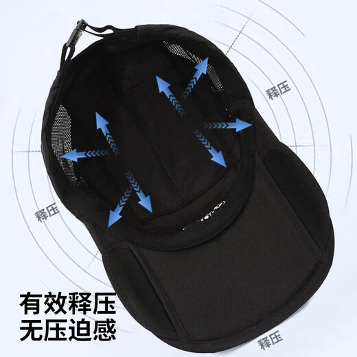 Woodpecker Sun Hat Men's Summer Sun Hat Outdoor Quick-Drying Mesh Breathable Big Hat Fishing Hat Peaked Hat Sun Hat Women Black