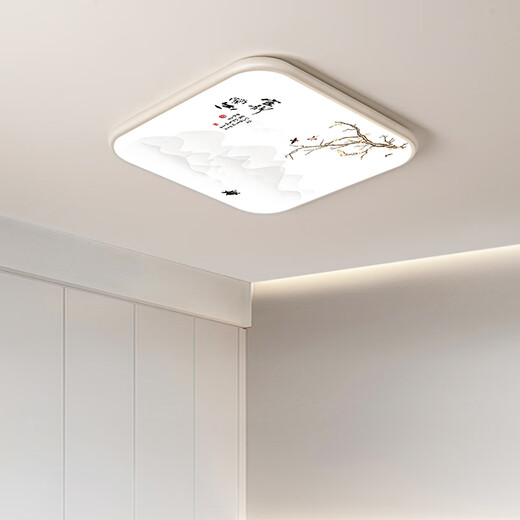 Jihuo ultra-thin and ultra-bright LED ceiling lamp, simple and modern master bedroom lamp, living room lamp, corridor, kitchen balcony lamp, white frame - diameter 30CM white light 24 watts