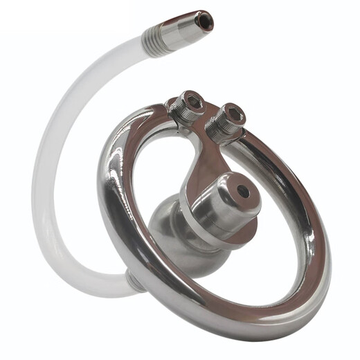 INS Doppelschraube Edelstahl Flachplatte Negative Elektrodenzahl Penis Käfig männlicher Wunsch Übende Passion Lock CB Lock CB Lock 15940 mm Runde