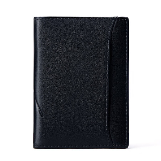 Golf (GOLF) card bag ID bag for men genuine leather thin bank card driver's license storage closure card holder business card holder large capacity black