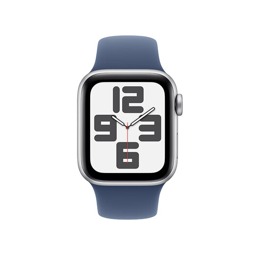 Apple【赠品福利】Watch SE 智能手表GPS+蜂窝款40毫米银色铝金属表壳丹宁色运动型表带M/L