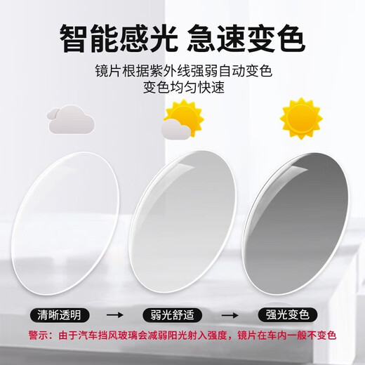 镜邦镜邦时尚变色眼镜男潮流大黑框GM同款镜片防紫外线BYZ 12003黑色 配1.56极速感光变茶镜片