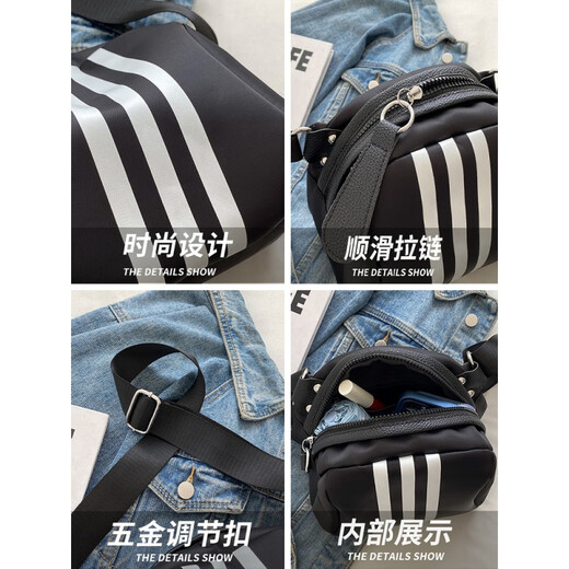 酷奇袋鼠休闲尼龙包新款女贝壳包时尚轻便单肩斜挎包大容量手提包牛津布 红色