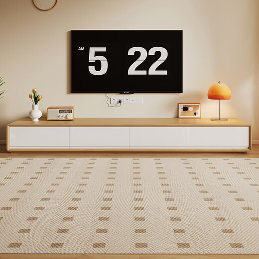 
Pashaman log style solid wood TV cabinet storage cabinet integrated living room household simple floor-standing cabinet 1.8 meters 6189Y