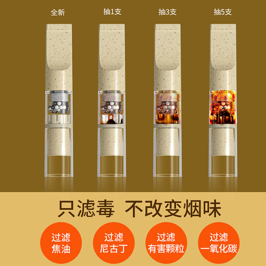 ZOBO Véritable support de cigarette Porte-cigarette jetable Filtre de cigarette 12 Hourde Materia Medica Filtre 100 Packs pour épaisses packs à trois usines à trois usines pour moyens épais 677-12 Filtre lourd + 100 packs