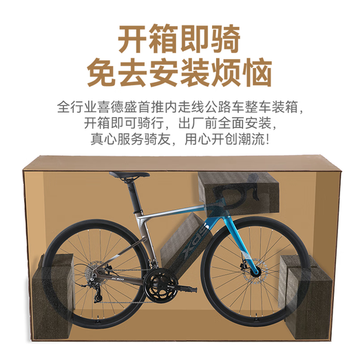 Xidesheng (XDS) Road Bike 2025 RC500 Алюминиевый сплав рама рама масляного тормоза 20 скорость переменная скорость езды на велосипеде Racing Silver/Laser Silver 20 Speed ​​480mm